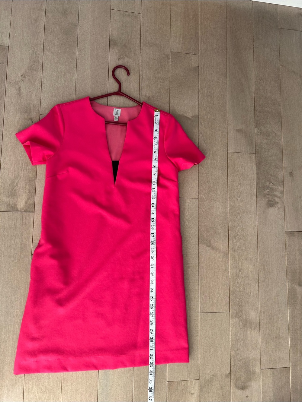 Tristan Hot Pink V-Neck Dress - Picture 6 of 8